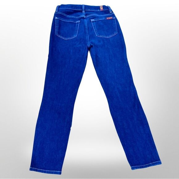 7 For All Mankind Aubrey Skinny w/Exposed Button Fly in Uptown Rinsed, Size 24 - Picture 6 of 10